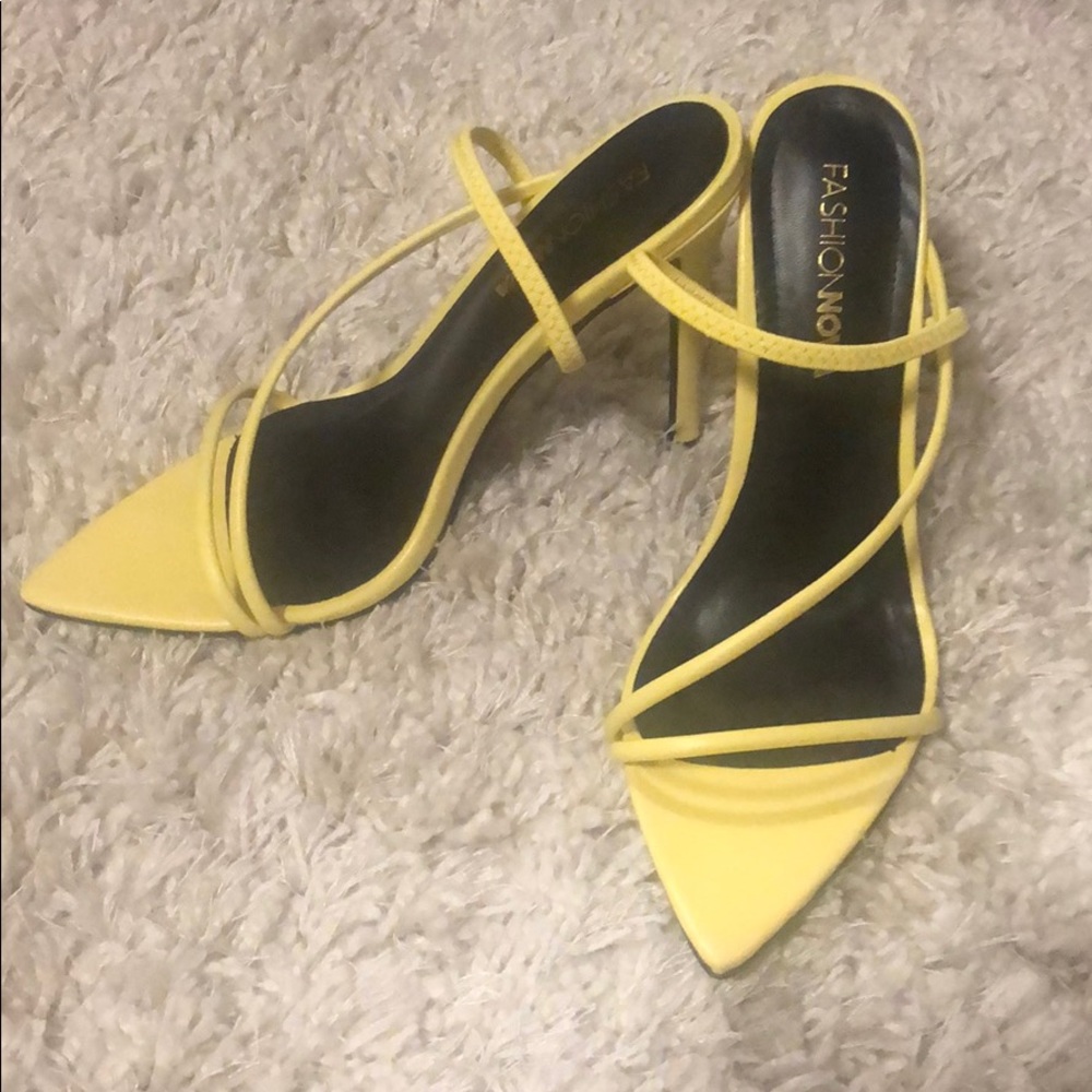 Fashion Nova Yellow Heels